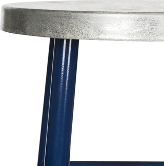 Safavieh Kenzie 30''H Silver Dipped Bar Stool Navy and Furniture 