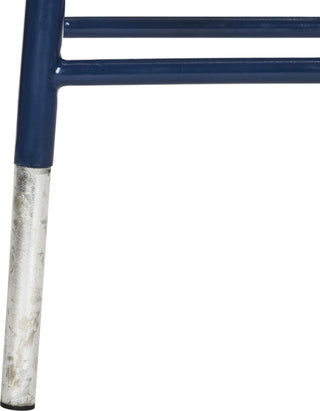 Safavieh Kenzie 30''H Silver Dipped Bar Stool Navy and Furniture 