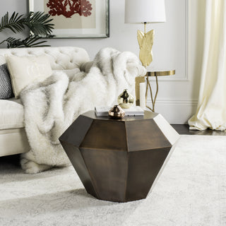 Safavieh Grace Diamond Accent Table Antique Copper Furniture  Feature