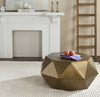 Safavieh Astrid Faceted Coffee Table Brass Furniture  Feature