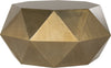 Safavieh Astrid Faceted Coffee Table Brass Furniture main image