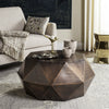 Safavieh Astrid Faceted Coffee Table Copper Furniture  Feature