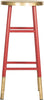Safavieh Emery Dipped Gold Leaf Bar Stool Red and Furniture main image