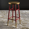 Safavieh Emery Dipped Gold Leaf Bar Stool Red and Furniture  Feature