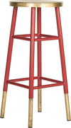 Safavieh Emery Dipped Gold Leaf Bar Stool Red and Furniture 