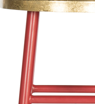 Safavieh Emery Dipped Gold Leaf Bar Stool Red and Furniture 