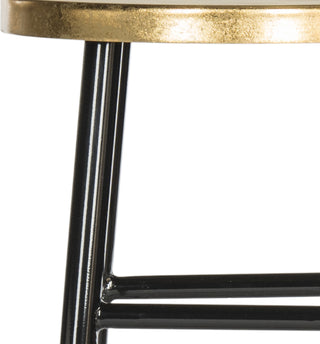 Safavieh Emery Dipped Gold Leaf Bar Stool Black and Furniture 