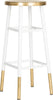 Safavieh Emery Dipped Gold Leaf Bar Stool White and Furniture 