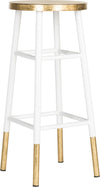 Safavieh Emery Dipped Gold Leaf Bar Stool White and Furniture 