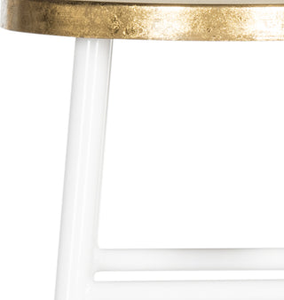 Safavieh Emery Dipped Gold Leaf Bar Stool White and Furniture 