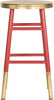 Safavieh Emery Dipped Gold Leaf Counter Stool Red and Furniture main image