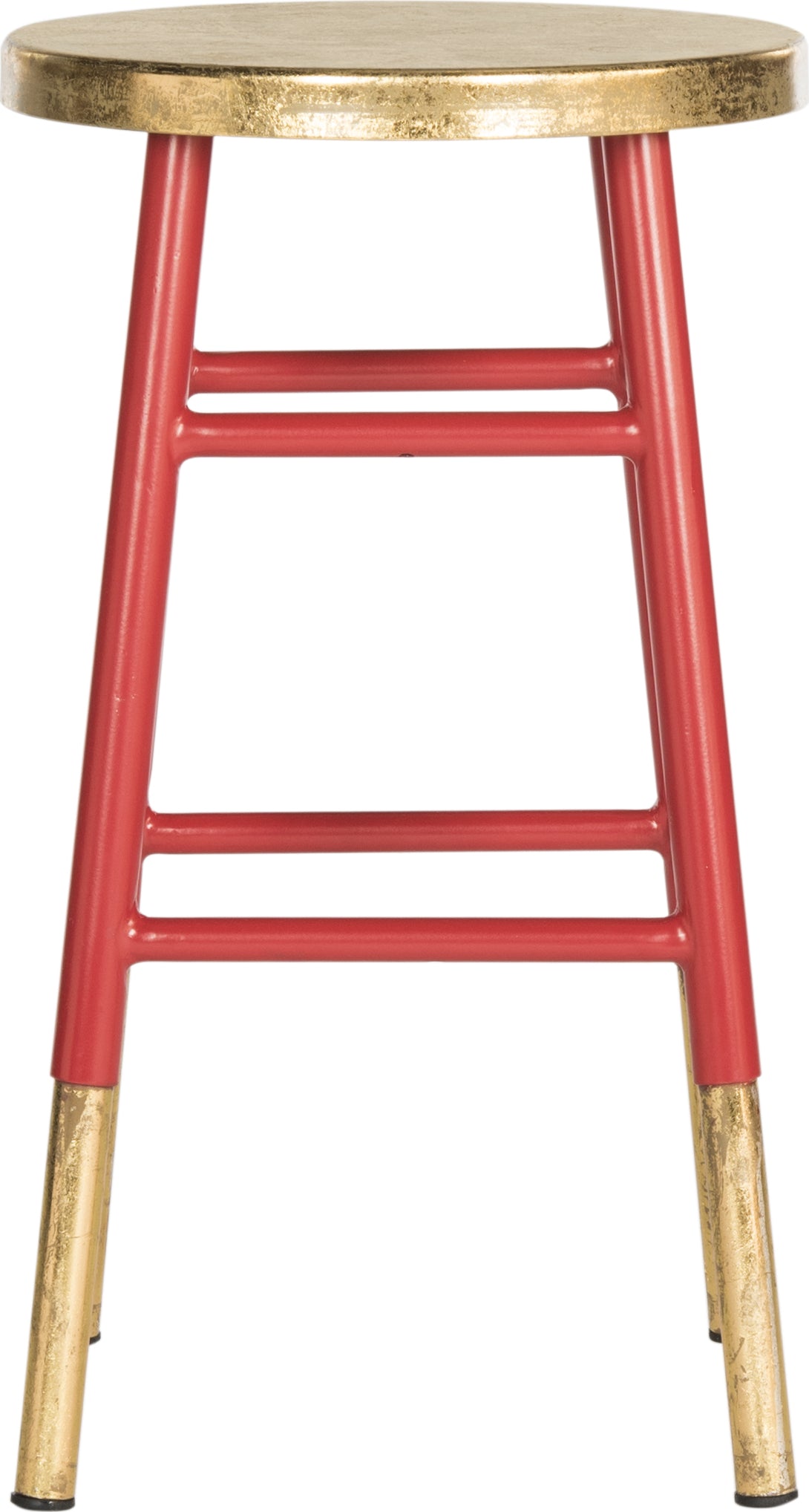 Safavieh Emery Dipped Gold Leaf Counter Stool Red and Furniture main image