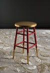 Safavieh Emery Dipped Gold Leaf Counter Stool Red and Furniture  Feature