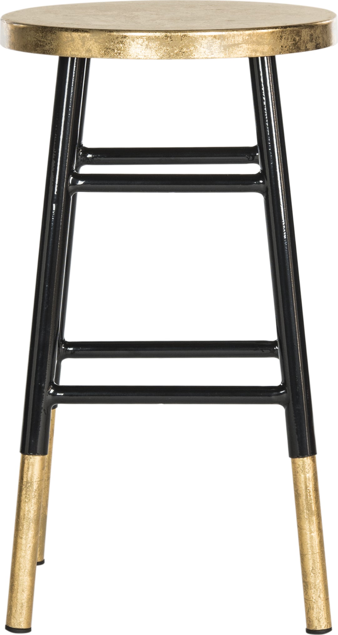 Safavieh Emery Dipped Gold Leaf Counter Stool Black and Furniture main image