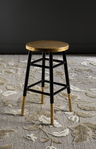 Safavieh Emery Dipped Gold Leaf Counter Stool Black and Furniture  Feature