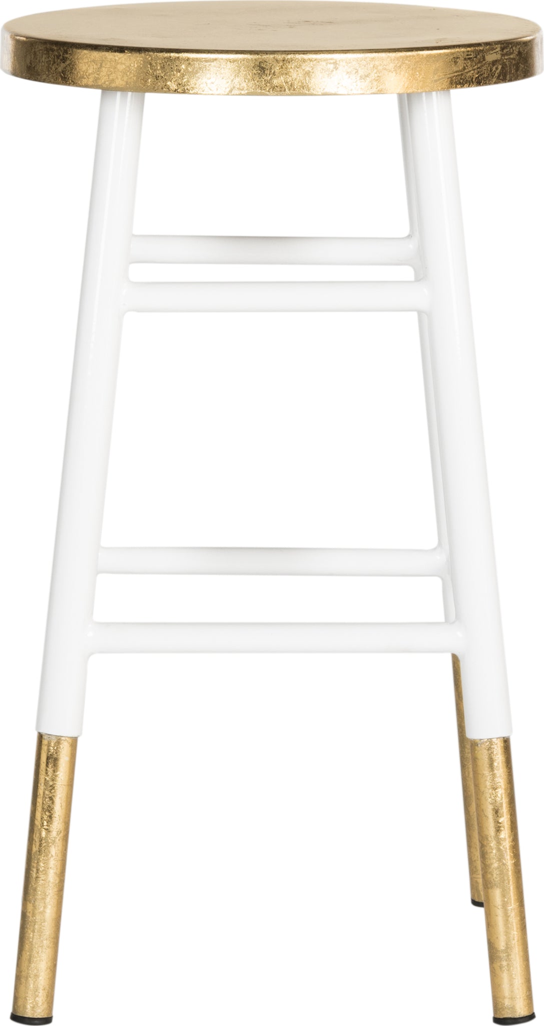 Safavieh Emery Dipped Gold Leaf Counter Stool White and Furniture main image