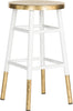 Safavieh Emery Dipped Gold Leaf Counter Stool White and Furniture 