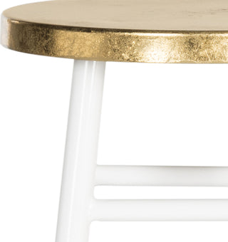 Safavieh Emery Dipped Gold Leaf Counter Stool White and Furniture 