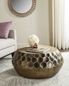 Safavieh Roxanna Coffee Table Antique Brass Furniture  Feature