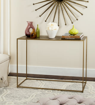 Safavieh Risa Matrix Console Antique Brass Furniture  Feature