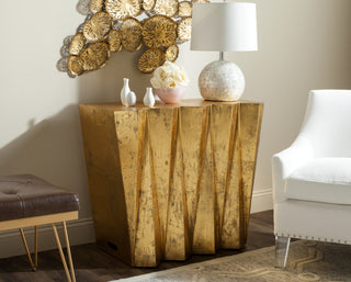 Safavieh Gisela Hex Console Gold Furniture  Feature