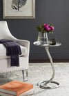Safavieh Mina Silver Foil Petal Side Table Furniture  Feature