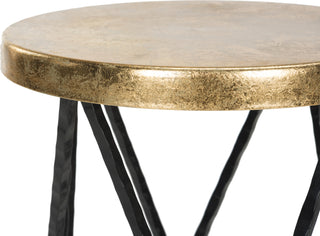 Safavieh Hester Bar Stool Black and Gold Furniture 