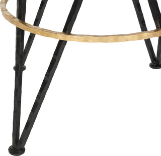 Safavieh Hester Bar Stool Black and Gold Furniture 