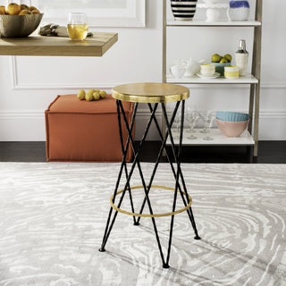 Safavieh Hester Bar Stool Black and Gold Furniture  Feature