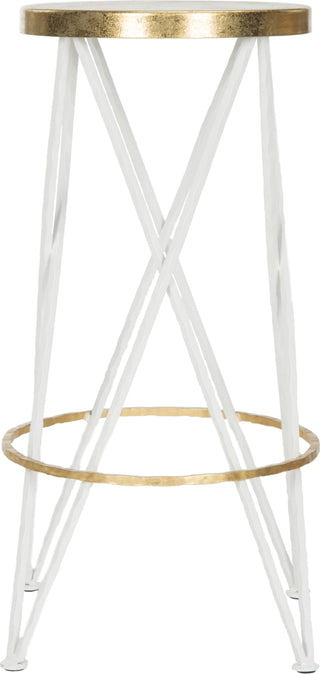 Safavieh Hester Bar Stool White and Gold Furniture main image