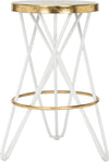 Safavieh Lorna Gold Leaf Counter Stool White and Furniture 