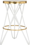Safavieh Lorna Gold Leaf Counter Stool White and Furniture main image
