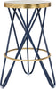 Safavieh Lorna Gold Leaf Counter Stool Navy and Furniture 