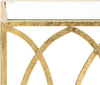 Safavieh Carina Oval Ringed Console Table Gold Furniture 