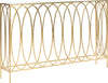 Safavieh Carina Oval Ringed Console Table Gold Furniture 