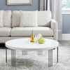 Safavieh Keelin Mid Century Scandinavian Lacquer Coffee Table White Furniture  Feature