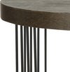 Safavieh Kelly Mid Century Scandinavian Wood Side Table Dark Brown and Black Furniture 