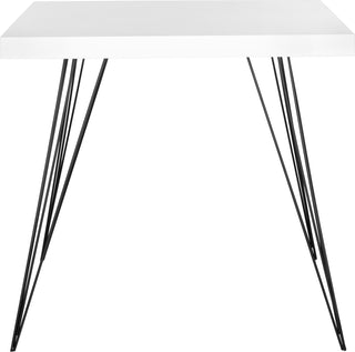 Safavieh Wolcott Retro Mid Century Square Lacquer Accent Table White and Black Furniture main image