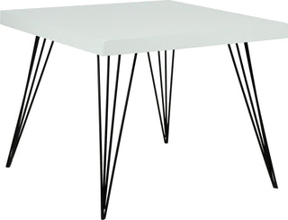 Safavieh Wolcott Retro Mid Century Square Lacquer Coffee Table White and Black Furniture 