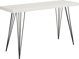 Safavieh Wolcott Retro Mid Century Lacquer Console White and Black Furniture 