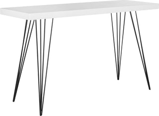 Safavieh Wolcott Retro Mid Century Lacquer Console White and Black Furniture 