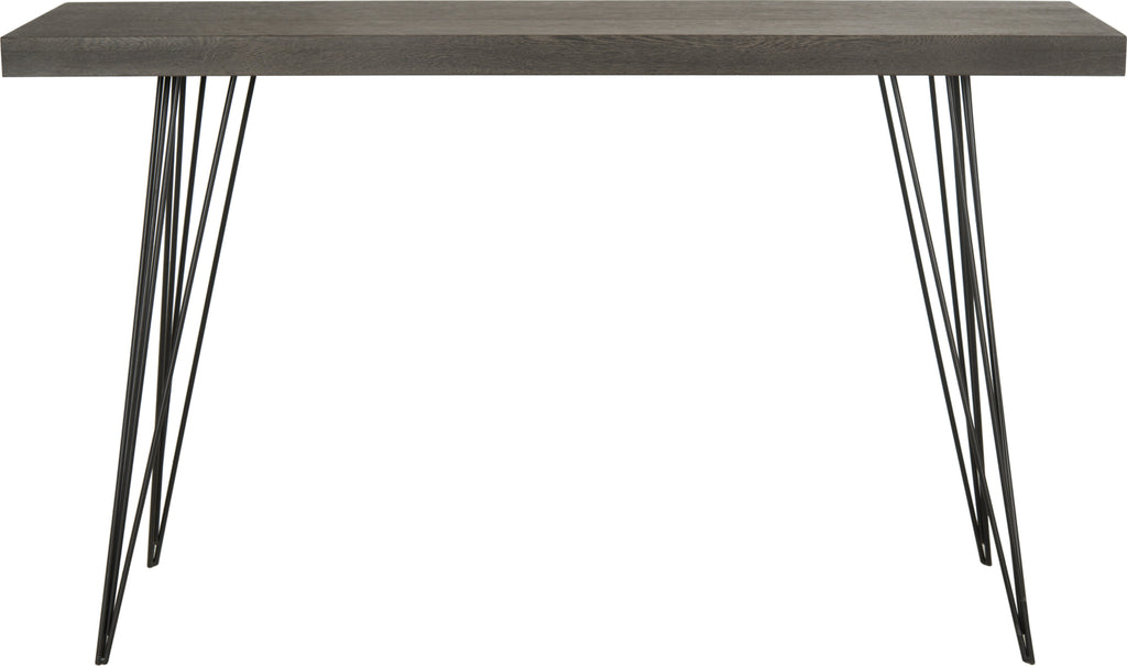 Safavieh Wolcott Retro Mid Century Lacquer Console Dark Brown and Black Furniture main image