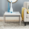 Safavieh Bartholomew Mid Century Scandinavian Lacquer End Table White and Grey Furniture  Feature
