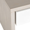 Safavieh Jonco Mid Century Scandinavian One Drawer Side Table Grey and White Furniture 