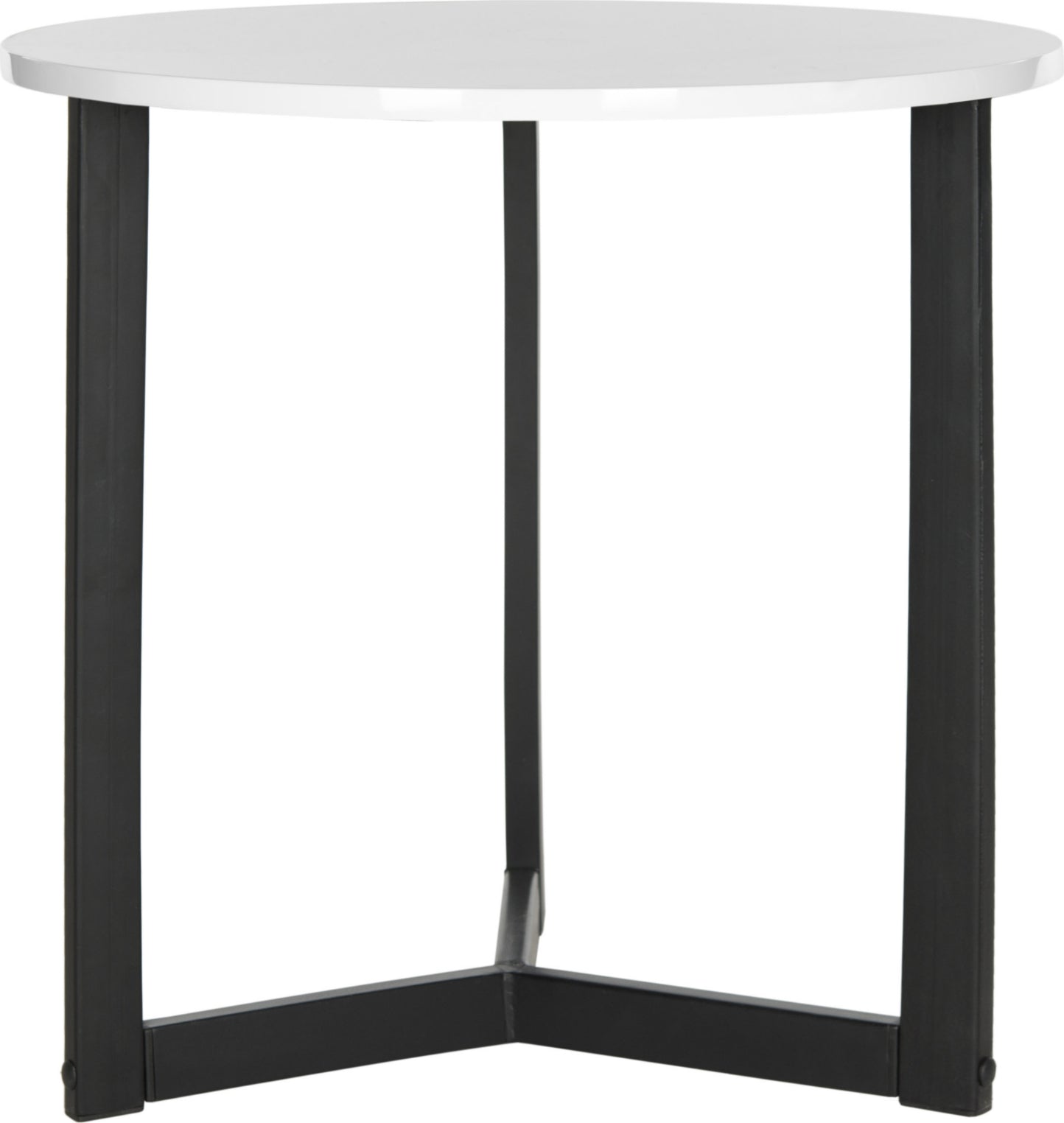 Safavieh Leonard Mid Century Modern Wood End Table White and Black Furniture main image