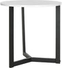 Safavieh Leonard Mid Century Modern Wood End Table White and Black Furniture 