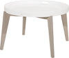 Safavieh Echo Mid Century Lacquer Tray Top End Table White and Grey Furniture 