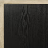Safavieh Jeralyn Retro Mid Century Wood Sideboard Light Oak and Black Furniture 