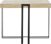 Safavieh Pitt Mid Century Scandinavian Wood End Table Light Oak and Black Furniture main image