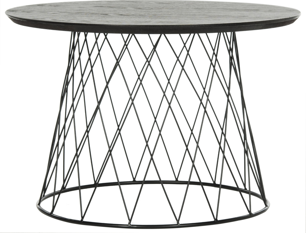 Safavieh Roper Retro Mid Century Wood End Table Black Furniture main image